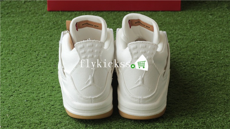 Best Version Levis x Air Jordan 4 Denim White